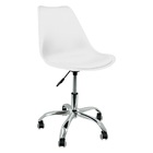 Kit 5 Cadeiras Leda Office Luisa Saarinen Estofada Base Girat