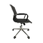 Kit 5 Cadeiras Office Com Rodízio E Encosto Esteirinha Baixa