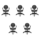 Kit 5 Cadeiras Para Escritório Ergonômica Executiva Operativa