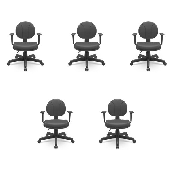 Kit 5 Cadeiras Para Escritório Ergonômica Executiva Operativa