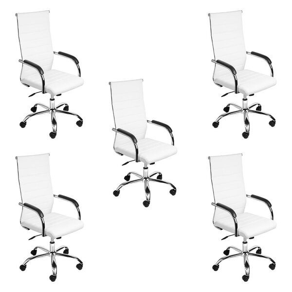 Kit 5 Cadeiras Para Escritório Presidente Esteirinha Florença