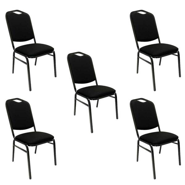 Kit 5 Cadeiras Para Hotel Auditório Igreja Restaurante Evento