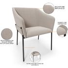 Kit 5 Cadeiras Para Sala De Jantar Estar Living Olívia L02 Bo