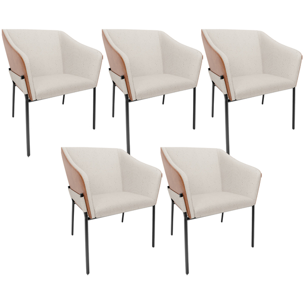 Kit 5 Cadeiras Para Sala De Jantar Estar Living Olívia L02 Li