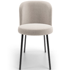 Kit 5 Cadeiras Sala De Jantar Estofada Gavi L02 Bouclê Creme