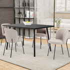 Kit 5 Cadeiras Sala De Jantar Estofada Gavi L02 Bouclê Creme