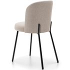 Kit 5 Cadeiras Sala De Jantar Estofada Gavi L02 Bouclê Creme