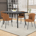 Kit 5 Cadeiras Sala De Jantar Estofada Gavi L02 Bouclê Terrac