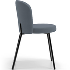 Kit 5 Cadeiras Sala De Jantar Estofada Gavi L02 Suede Cinza -