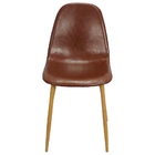 Kit 5 Cadeiras Tânia Charla Estofada Pu Vintage Base Cor Made