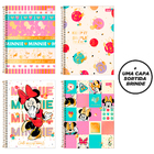 Kit 5 Cadernos Minnie 10 Matérias 160 Folhas Espiral Tilibra