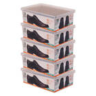 Kit 5 Caixa Organizadora De Sapatos Grande Para Closet Transp
