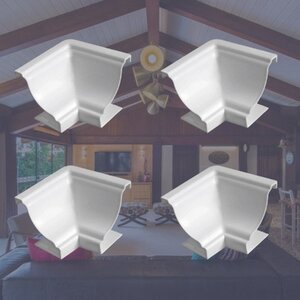 Foto de Kit 5 Caixas Com 60 Peças Cantoneira Interna Pvc 25x25mm Com