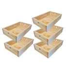 Kit 5 Caixas De Madeira G