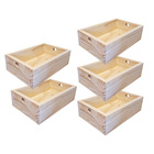 Kit 5 Caixas De Madeira P
