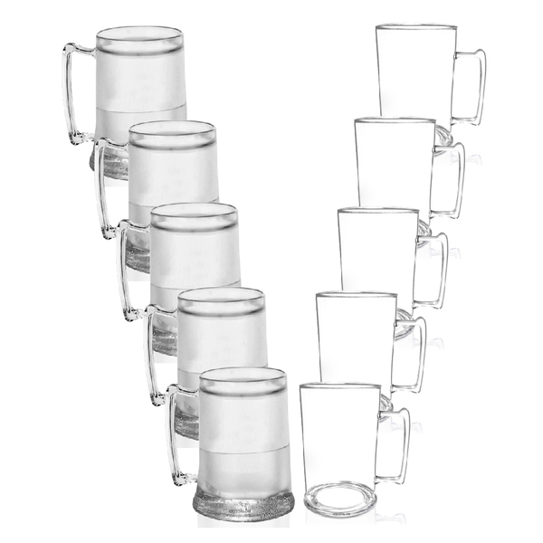 Kit 5 Canecas Chopp 450ml E 5 Canecas Gel Acrílico Krystalon