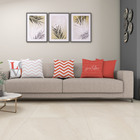 Kit 5 Capas Almofadas Sofá Estampada Digital Chevron Laranja