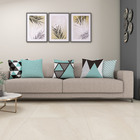 Kit 5 Capas De Almofada Decoração Estampada Geométrico Verde