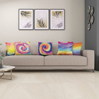 Kit 5 Capas De Almofadas Estampadas Coloridas 40cm Tie Dye