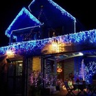 Kit 5 Cascatas 400 Leds 10 Metros Luz Azul Fixa - 220v