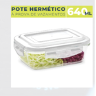 Kit 5(cinco) Potes Vidro Marmita Mantimentos Tampa Hermético