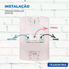 Kit 5 Cj 4x2 1 Interruptor Simples Horiz Tramontina 6 A 250v