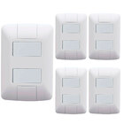 Kit 5 Cj 4x2 2 Interruptor Simples Tramontina Aria 6 A 250v