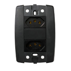 Kit 5 Conjunto 2 Tomadas Preta Monobloco 2p+t 20a 250v 4x2