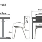 Kit 5 Conjuntos Escolar Individual Juvenil/adulto Com Porta L
