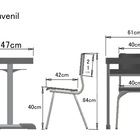 Kit 5 Conjuntos Escolar Individual Juvenil/adulto Com Porta L