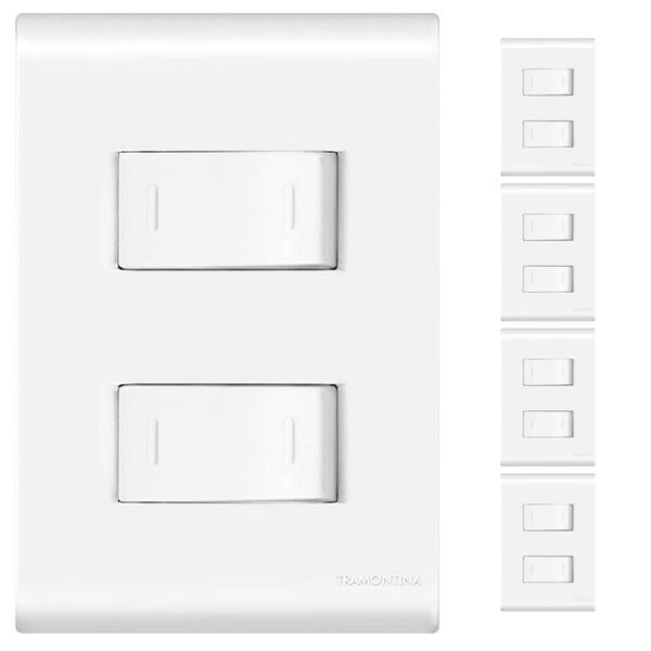 Kit 5 Conjuntos Interruptor Duplo Paralelo Three Way Tramonti