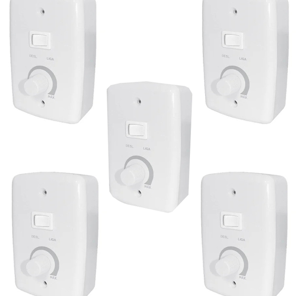 Kit 5 Controle Ventilador Oscilante Bivolt Com Caixa 2 Rima