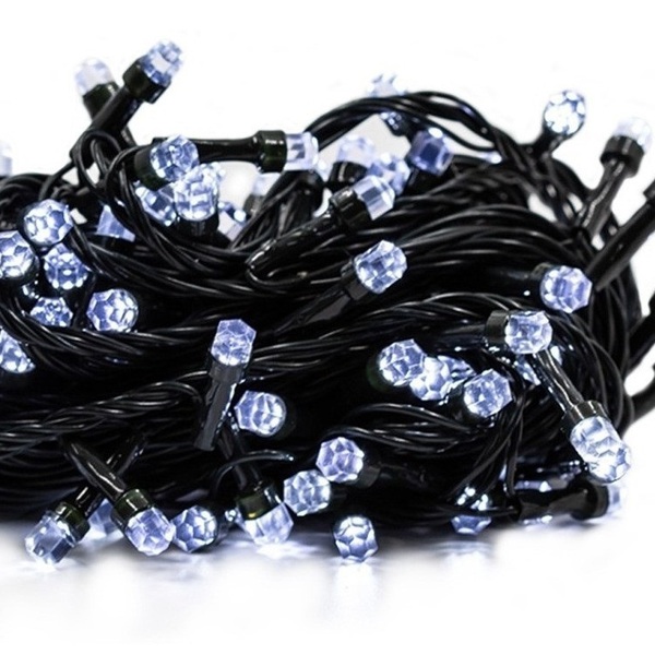 Kit 5 Cordão De Led Branco Frio 100 Lâmpadas Fixo Fio Verde 1