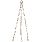 Kit 5 Correntes Tripla 44cm Aço P/ Pendurar Vasos De Planta C