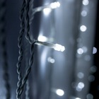 Kit 5 Cortina 500 Leds Fixa 4m Branco Frio C/ Fio Branco 220v