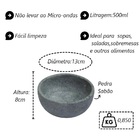 Kit 5 Cumbuca Pedra Sabão Tigela Bowl Para Caldo Sopa 500ml