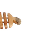 Kit 5 Descanso De Panela De Pau Madeira Modelo Pêra 21x16 Cm