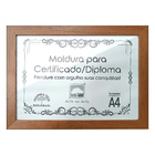 Kit 5 Diplomas Premium Madeira A4 Com Tela De Acetato E Mdf -