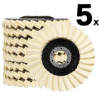 Kit 5 Disco Feltro Flap Para Polimento 4.1/2" - Starfer