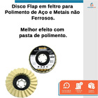Kit 5 Disco Feltro Flap Para Polimento 4.1/2" - Starfer
