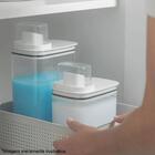 Kit 5 Dispenser De Sabão Líquido 2,3l Bege Tampa Medidora Ou