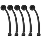 Kit 5 Engate Mangueira Flexível Black Trançado Aço Inox 40cm