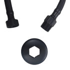 Kit 5 Engate Mangueira Flexível Black Trançado Aço Inox 40cm