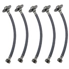 Kit 5 Engate Mangueira Flexível Trançado 40cm Alta Pressão