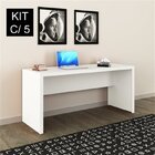 Kit 5 Escrivaninhas 163cm Me4109 Branco