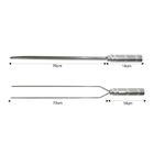 Kit 5 Espetos Duplos E 5 Espetos Simples Aço Inox Churrasco