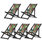 Kit 5 Espreguiçadeiras Dobrável Black Sb-arara