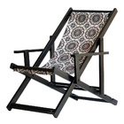 Kit 5 Espreguiçadeiras Preguiçosa Dobrável Envernizada Black