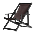 Kit 5 Espreguiçadeiras Preguiçosa Dobrável Envernizada Black