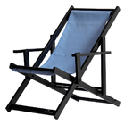Kit 5 Espreguiçadeiras Preguiçosa Dobrável Envernizada Black